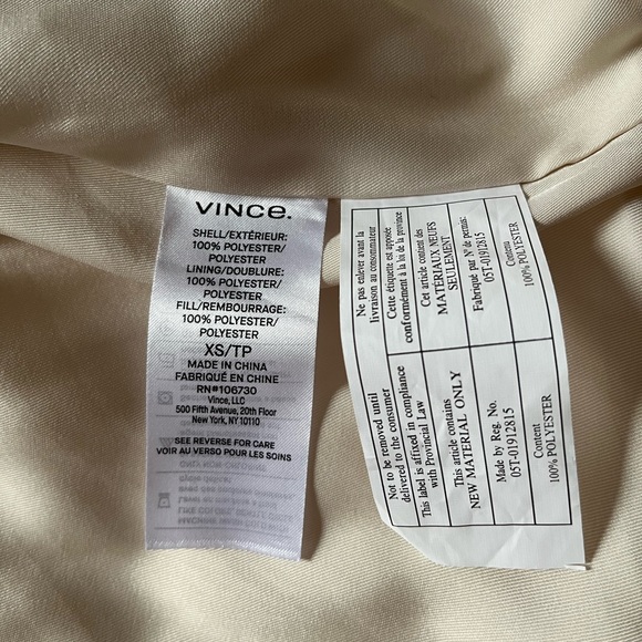 Vince creme / light pink long jacket - Picture 11 of 11